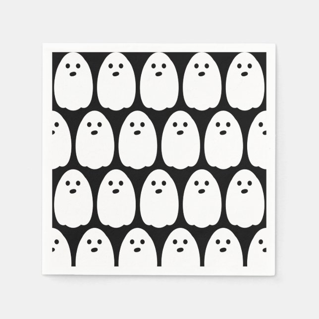 Halloween Cute Ghosts Party Napkins (Front)