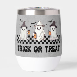 Halloween Cute Ghosts Thermal Wine Tumbler