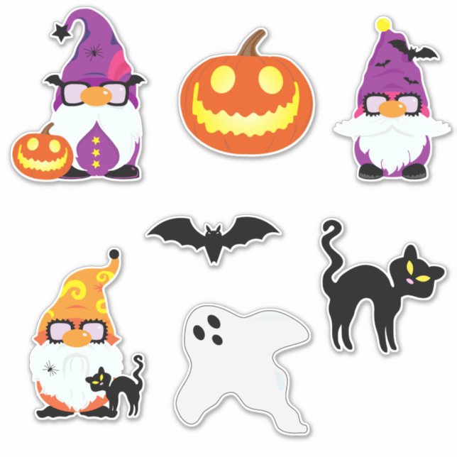 Halloween Cute Gnome Sticker (Front)
