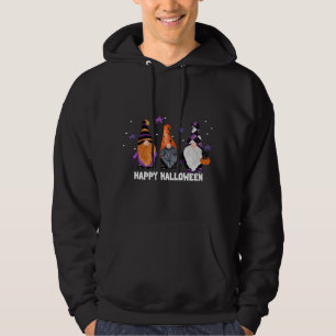 Halloween Cute Gnomes Pumpkin Cat Fall Pajamas Hoodie