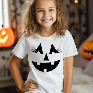 Halloween Cute Happy Jack-O-Lantern Girly Face T-Shirt