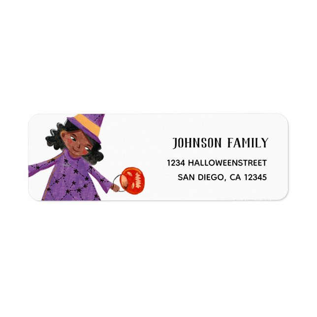 Halloween cute illustration label (Front)