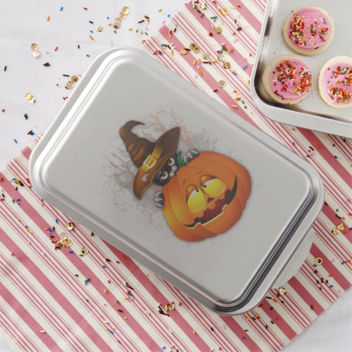 Halloween Cute Kitty Witch and Pumpkin Friend  Cake Pan