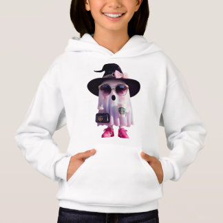 Halloween Cute Little Lady Ghost Hoodie