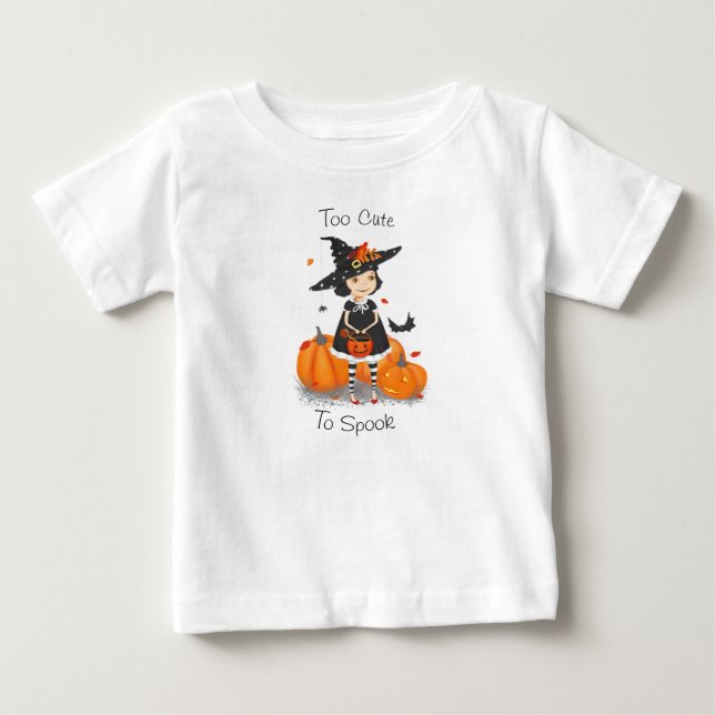 Halloween Cute Little Witch Baby T-Shirt (Front)