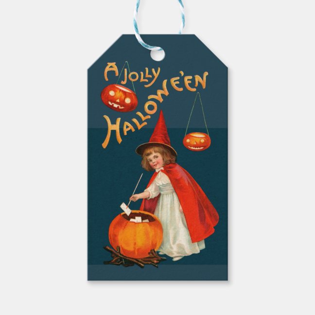 Halloween Cute little witch CC1238 Clapsaddle Gift Tags