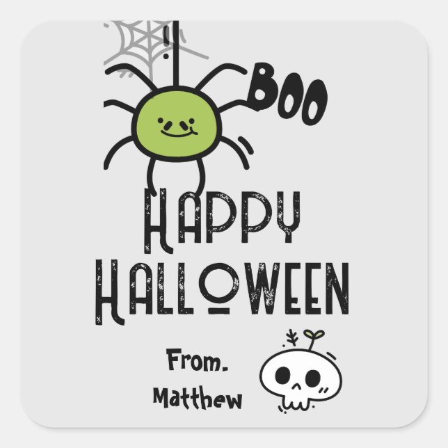 Halloween cute modern party favor Sticker (Front)