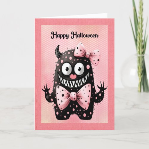 Halloween Cute Monster Card for Kids