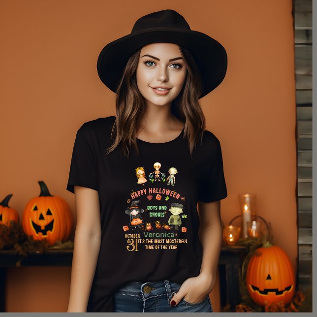 Halloween Cute Monsters Personalized T-Shirt (Halloween Cute Monsters Personalized T-Shirt)