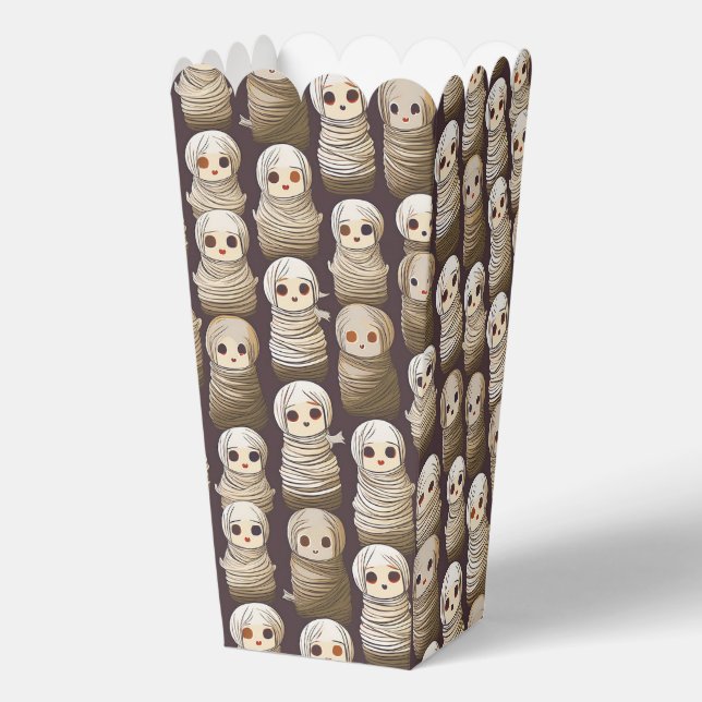 Halloween cute mummies favor boxes (Front)