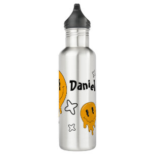 Halloween Cute Orange ghost ☜ Stainless Steel Water Bottle