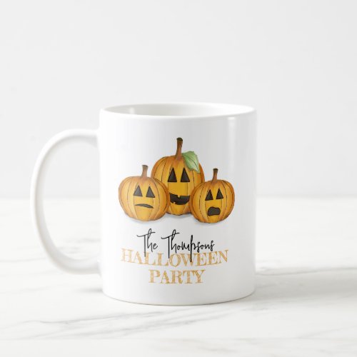 Halloween Cute Pumpkin Jack O Lanterns Whimsical Coffee Mug