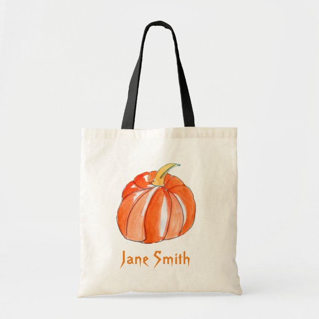 Halloween cute pumpkin loot bag trick or treat (Front)