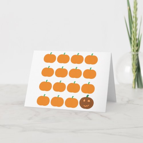 Halloween Cute Pumpkin Patch Card