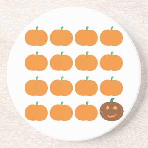 Halloween Cute Pumpkin Patch Drink Coaster