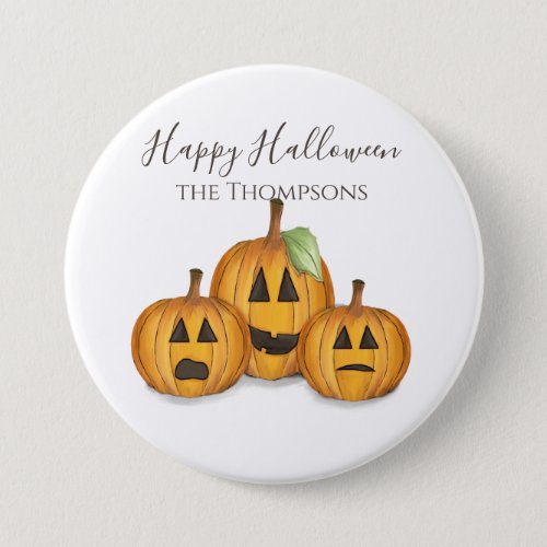 Halloween Cute Pumpkins Jack Olanterns Favor Button
