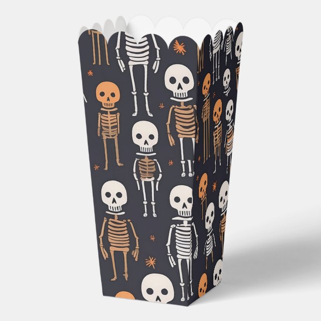 Halloween cute skeletons  favor boxes (Front)