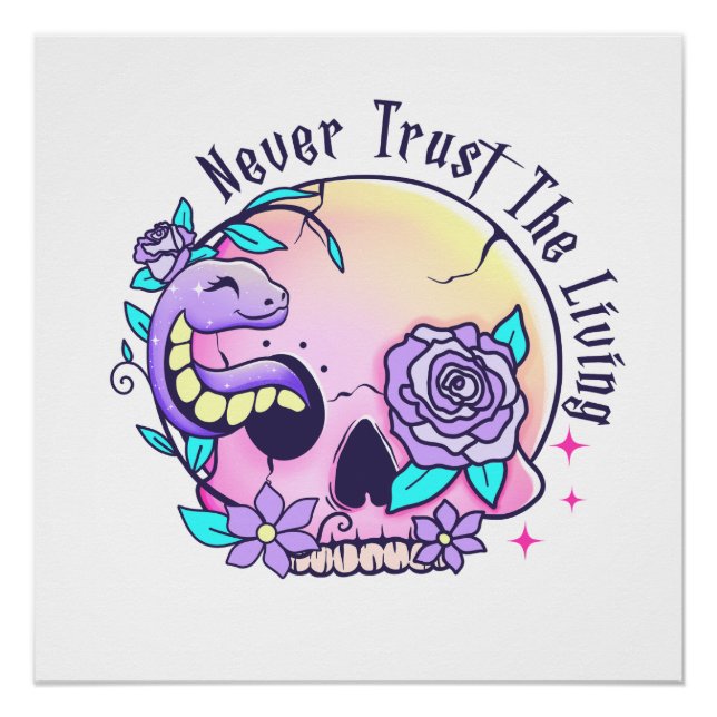 Halloween Cute Skull  Poster (Front)