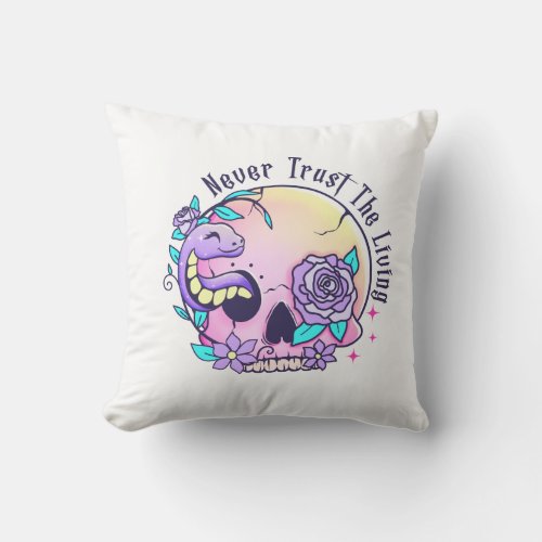 Halloween Cute Skull  Throw Pillow