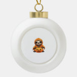 Halloween Cute Sloth Classic T-Shirt Ceramic Ball Christmas Ornament