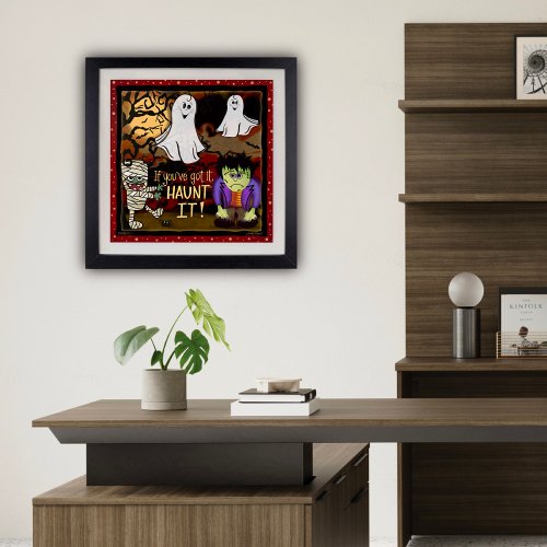 Halloween Cute Spooky Mummy Ghosts Frankenstein  Poster