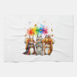 Halloween Cute Squirrels Costume Kitchen Towel