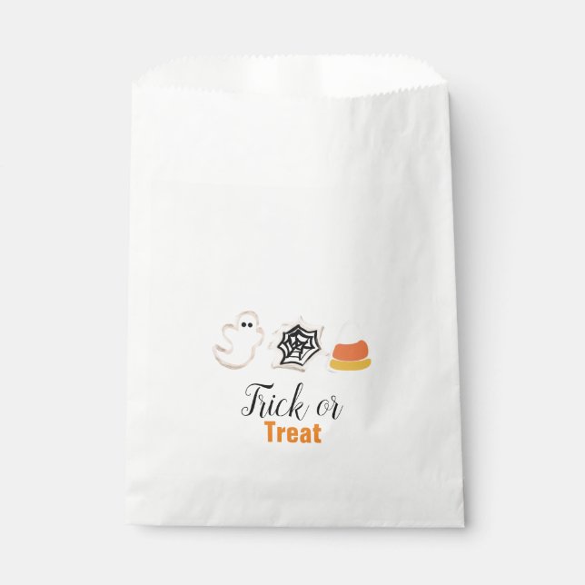 Halloween Cute Themed Cookies Favor Bag (Front)