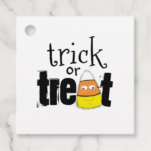 Halloween Cute Trick or Treat Funny Candy Corn Favor Tags