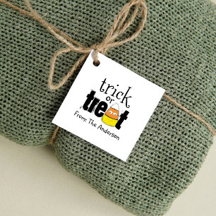 Halloween Cute Trick or Treat Funny Candy Corn Favor Tags