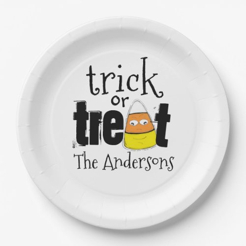 Halloween Cute Trick or Treat Funny Candy Corn Paper Plates
