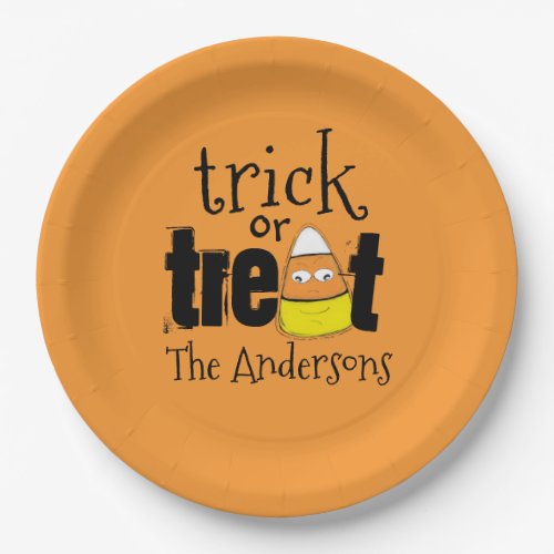 Halloween Cute Trick or Treat Funny Candy Corn Paper Plates