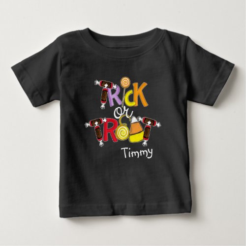 Halloween Cute Trick or Treat Whimsical Baby T_Shirt