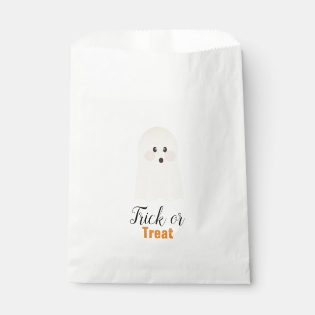 Halloween Cute Vintage Ghost Favor Bag (Front)