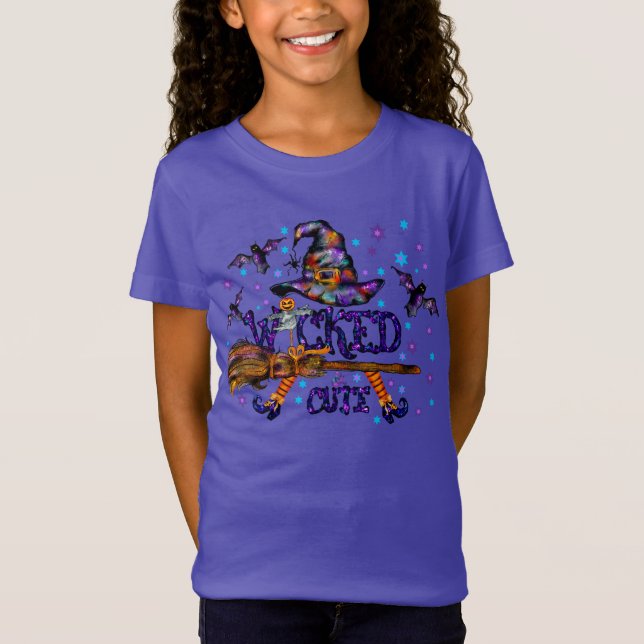 Halloween Cute Wicked Witch   T-Shirt (Front)