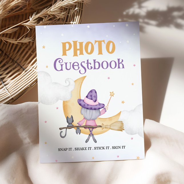 Halloween Cute Witch Birthday Guest Book Sign (Creator Uploaded)