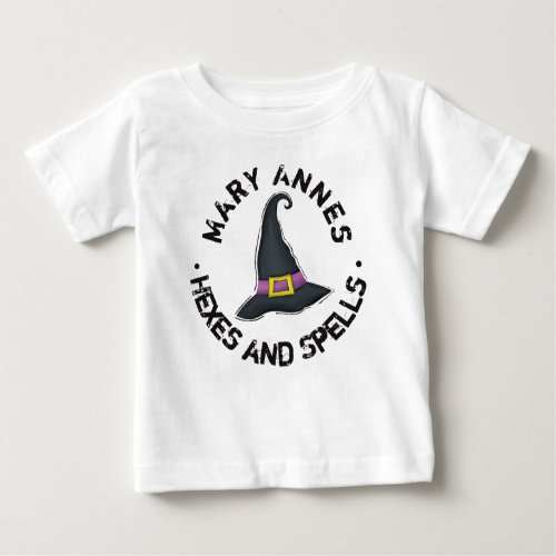 Halloween Cute Witch Hat Whimsical Kids Baby T_Shirt