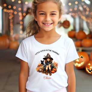 Halloween Cute Witch Name Girl T-Shirt