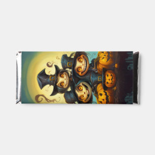 Halloween cute witches and pumpkins hershey bar favors