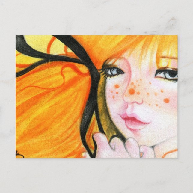 Halloween Cutie freckles Postcard (Front)