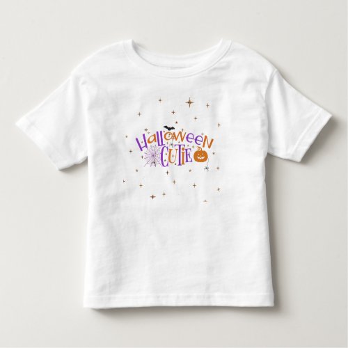 Halloween Cutie _ Pumpkin Bat Spider Web Toddler T_shirt