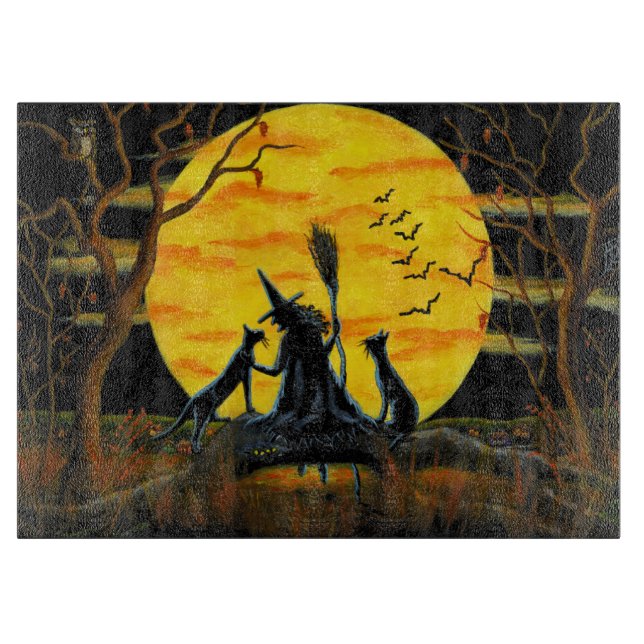 Halloween cutting board,Patience,Halloween Nears Board (Front)