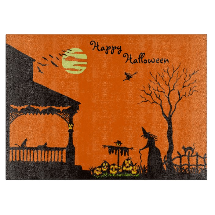 Halloween cutting board,witches,scarecrow,skull cutting board | Zazzle.com