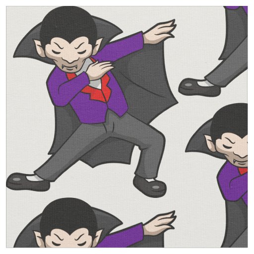 halloween dabbing dracula vampire fabric