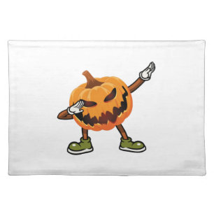 Halloween Dabbing Jack O Lantern Pumpkin Halloween Cloth Placemat