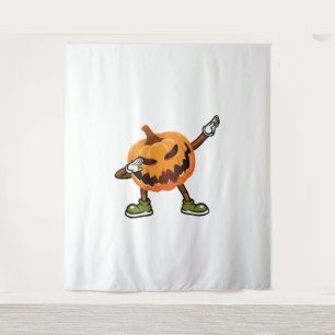 Halloween Dabbing Jack O Lantern Pumpkin Halloween Tapestry
