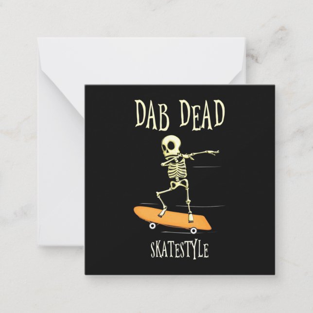 Halloween Dabbing Skatestyle Note Card (Front)