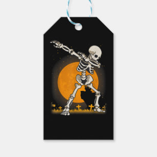 Halloween Dabbing Skeleton Costume Gift Tags