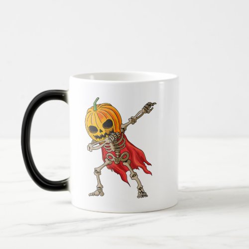 Halloween Dabbing Skeleton Scary Pumpkin Magic Mug