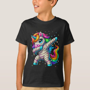 Halloween Dabbing Unicorn Cute Girls Halloween 202 T-Shirt