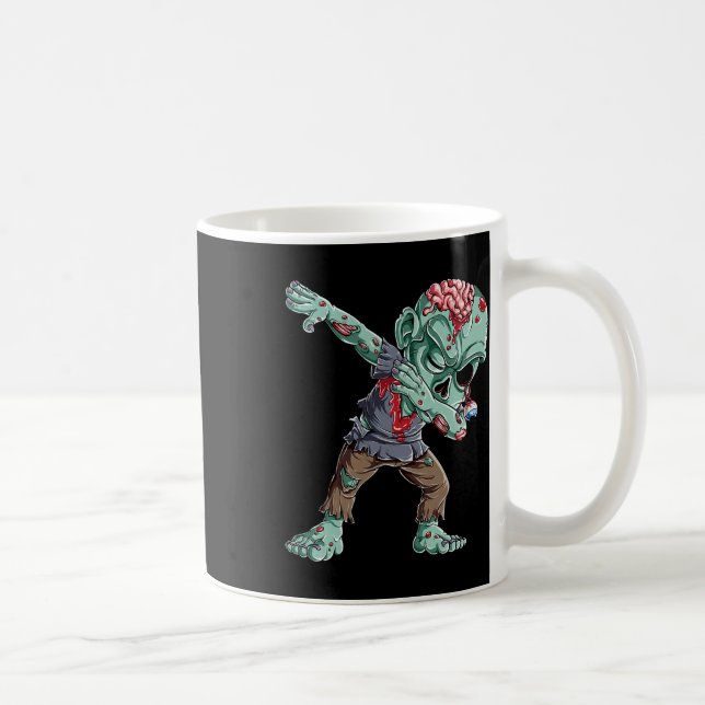 Halloween Dabbing Zombie Brain Fun Boys Men Dab Da Coffee Mug (Right)